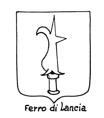 Bild des heraldischen Begriffs: Ferro di lancia